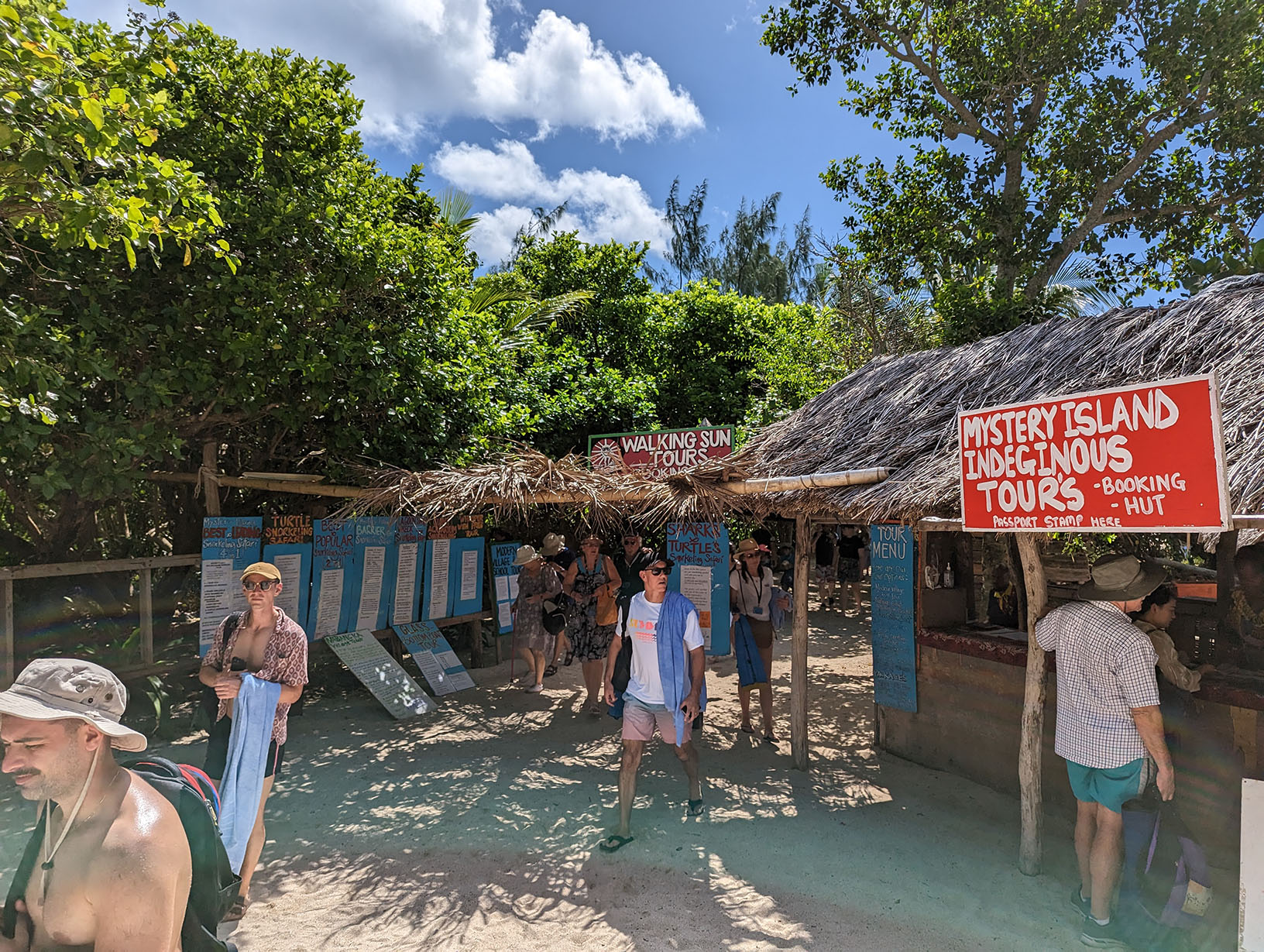 Local tours are available on Mystery Island