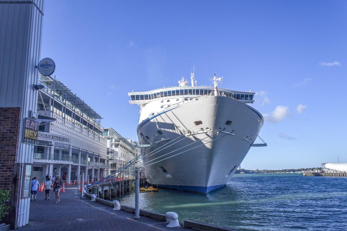 Voyager of the Seas docked at Auckland