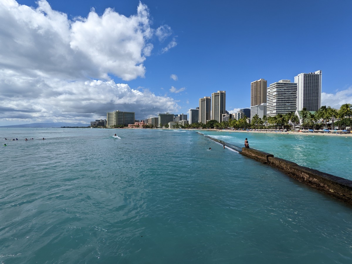 Beach of the Waikiki tourist area